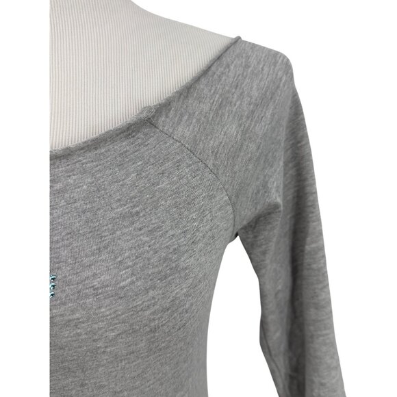 Vtg 90s NWT Gray Studded Sagittarius Zodiac Tee | McBling Noughties Grunge Y2K M - Picture 4 of 15